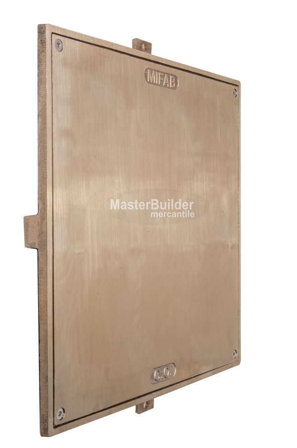 MIFAB C1400-S-1 Marco y cubierta de acceso liso de bronce niquelado cuadrado para aplicaciones de pared