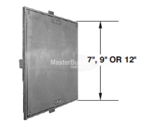 MIFAB C1400-S-1 Marco y cubierta de acceso liso de bronce niquelado cuadrado para aplicaciones de pared