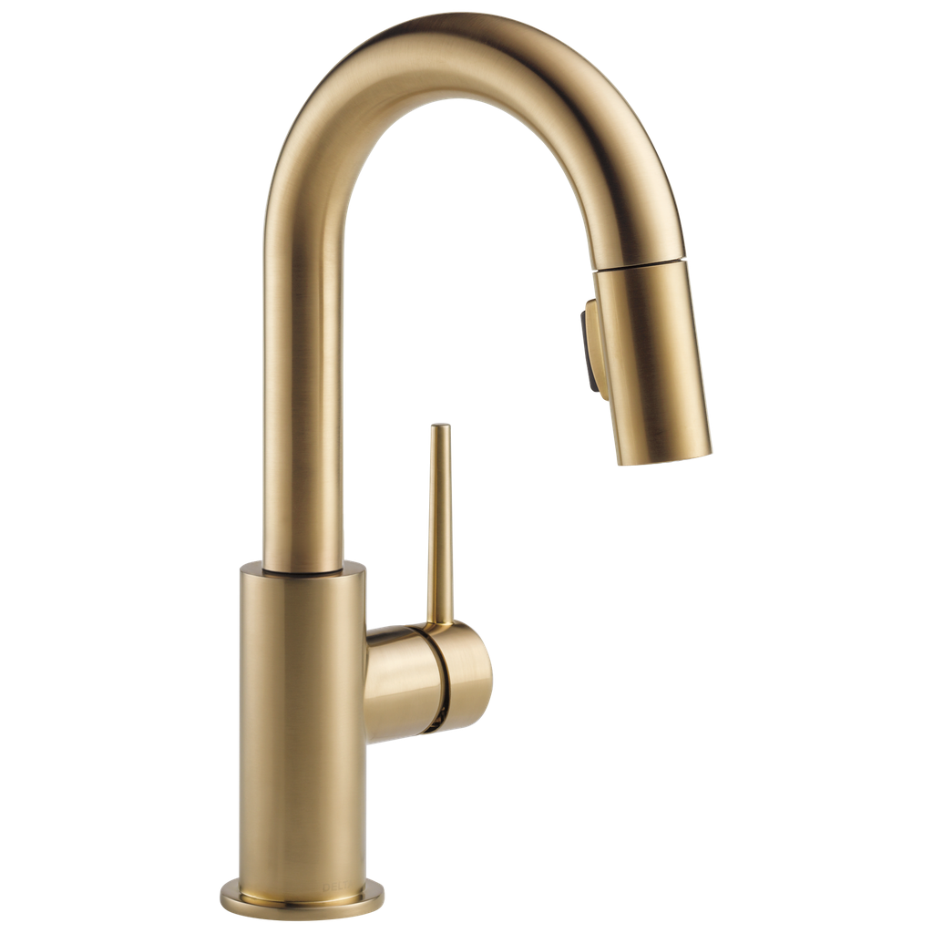 Delta 9959-Cz-Dst Trinsic Champagne Bronze Single Handle Pull-Down Bar/Prep Faucet