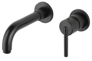 Delta T3559Lf-Blwl Matte Black Trinsic: Single Handle Wall Mount Lavatory Faucet Trim Single Handle Lever