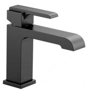 Delta 567Lf-Blmpu Matte Black Ara: Single Handle Lavatory Faucet - Metal Pop-Up With Pop-Up Single Handle Lever