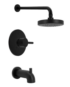 Delta T14491-Bl Tommy Solid Handle Tub/Shower Matte Black