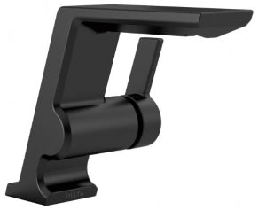 Delta 599-Bllpu-Dst Matte Black Pivotal: Single Handle Lavatory Faucet Without Pop-Up Single Handle Lever