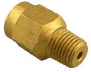 Boshart 2-PGA-BS-E 1/4"MPT X 1/4"FPT BRASS PRESSURE SNUBBER F/WATER, LIGHT OIL & GASOLINE