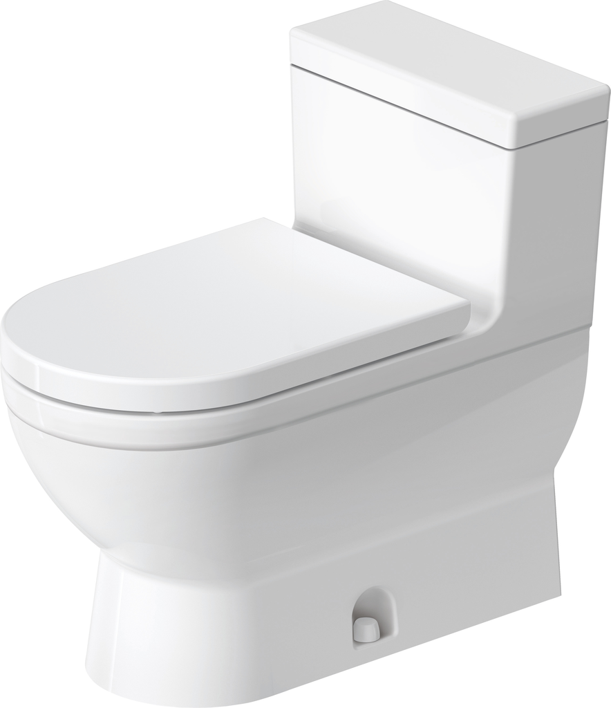 Duravit 2120010001 STARCK 3 WHITE 1-PIECE HET E/R TOILET 1.28GF, W/MECH SIPHON JET