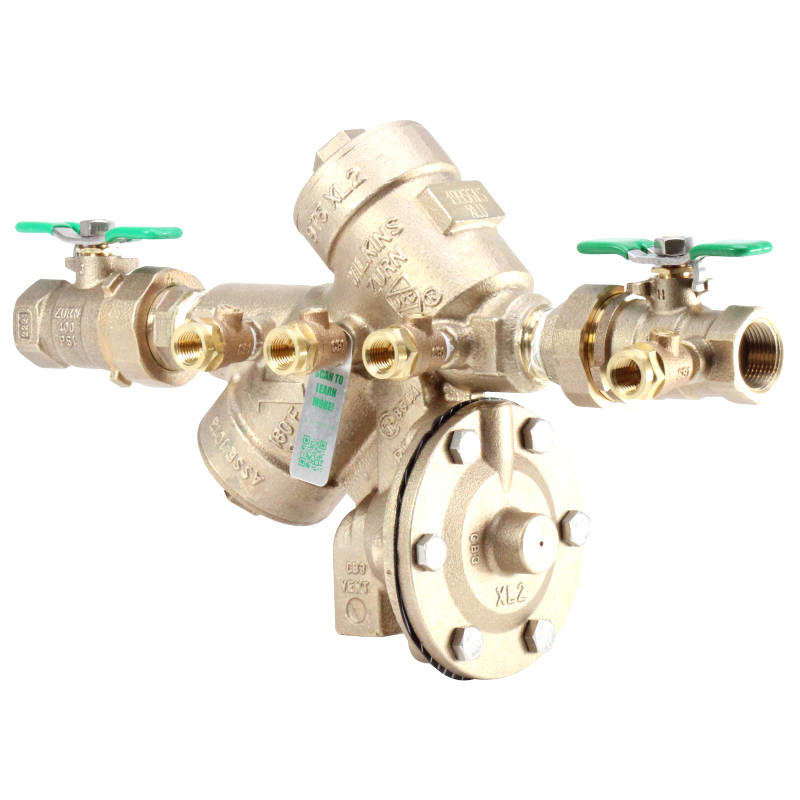 Zurn Wilkins 34-975XL2U 3/4" Reduced Pressure Principle Assembly Backflow Preventer With UNION BALL VALVES Lead-Free