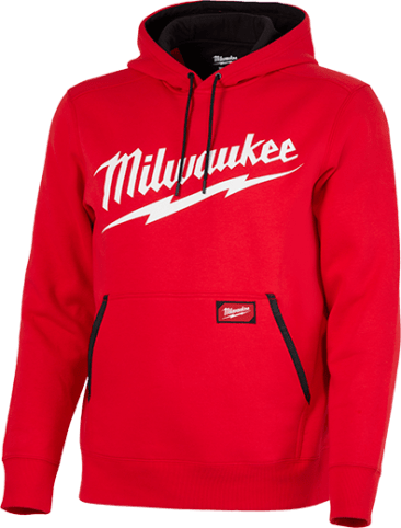 MILWAUKEE 352R-3X MIDWEIGHT 3XL PULLOVER LOGO HOODIE RED