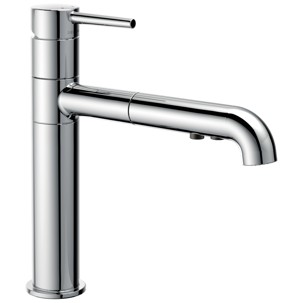 Delta 4159-Dst Trinsic Chrome Pull-Out Kitchen Faucet, 1-Hole Or 3-Hole Installation