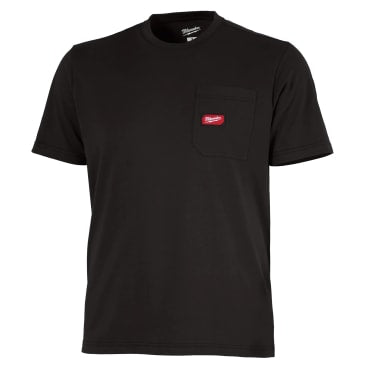 MILWAUKEE 605B-XL XL HEAVY DUTY POCKET SHORT SLEEVE T-SHIRT BLACK