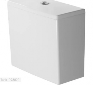 Duravit 0938200001 "ME" BY STARCK DUAL FLUSH TOILET TANK 1.6/.8 GAL WHITE (MATCHES 2171010000 BOWL)