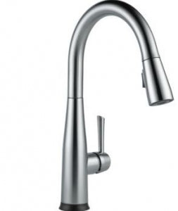 Delta 9113T-Ar-Dst Arctic Stainless Essa: Single Handle Pull-Down Kitchen Faucet With Touch2O Single Handle Blade