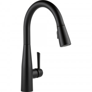 Delta 9113-Bl-Dst Essa Matte Black Essa Single Handle Pull-Down Kitchen Faucet