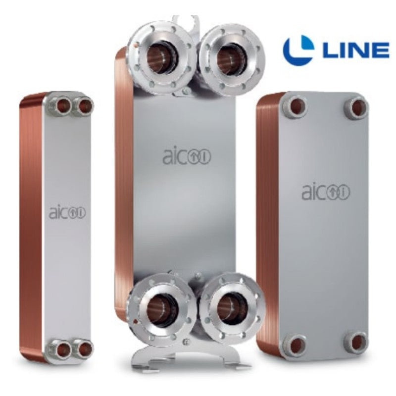 AIC LA14-10X Brazed Plate Heat Exchanger Single Wall  (3/4 MIP Connection)