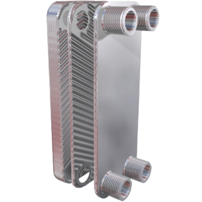 AIC LA14-10X Brazed Plate Heat Exchanger Single Wall  (3/4 MIP Connection)