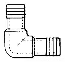 Boshart 114PI90 1-1/4" PVC INSERTXINSERT 90 ELBOW