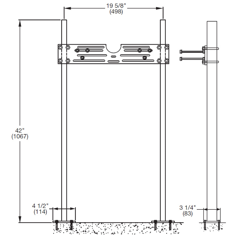 Watts CA-421 - Floor Mounted Plate Type Lavatory / Water Cooler Carrier IMG 2