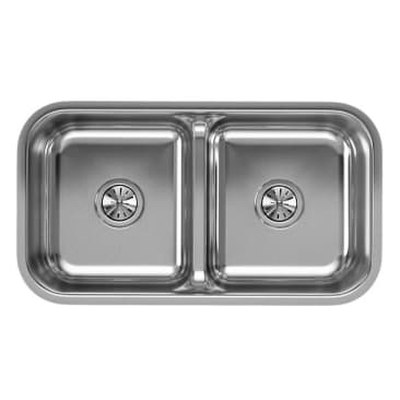 GOURMET UNDERMOUNT SINK DBL BWL SATIN SS ELKAY EAQDUH3118