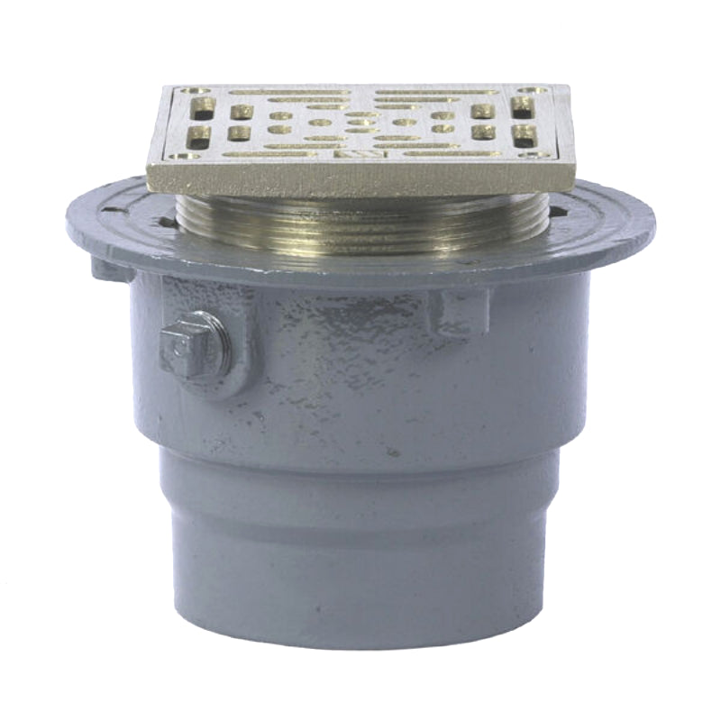 Watts FD-200-L - Floor Drain with Square Heavy-Duty Strainer