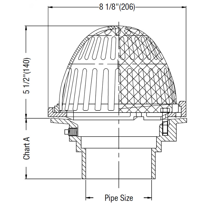 Watts FD-860 - 8" Planting Area Drain IMG 2