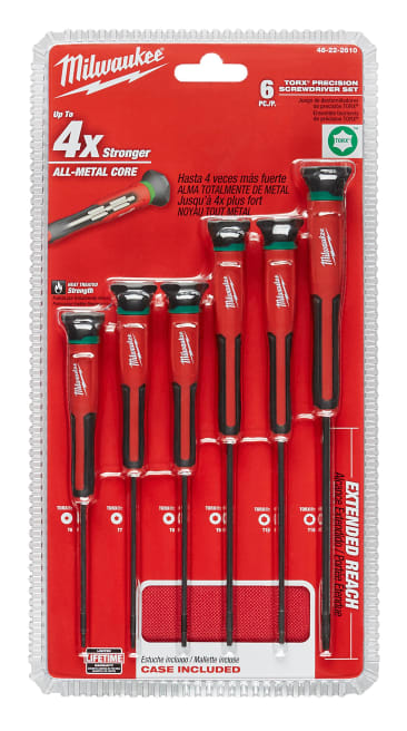 MILWAUKEE 48-22-2610 6PC TORX PRECISION SCREWDRIVER SET W/CS