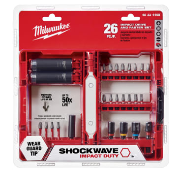 MILWAUKEE 48-32-4408 26PC SHOCKWAVE DRIVE & FASTEN SET