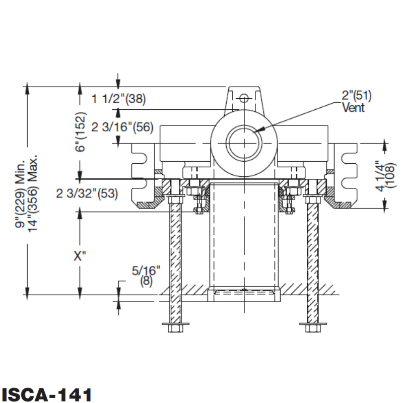 Watts ISCA-141 - Thin Wall Vertical Water Closet Carrier IMG 2