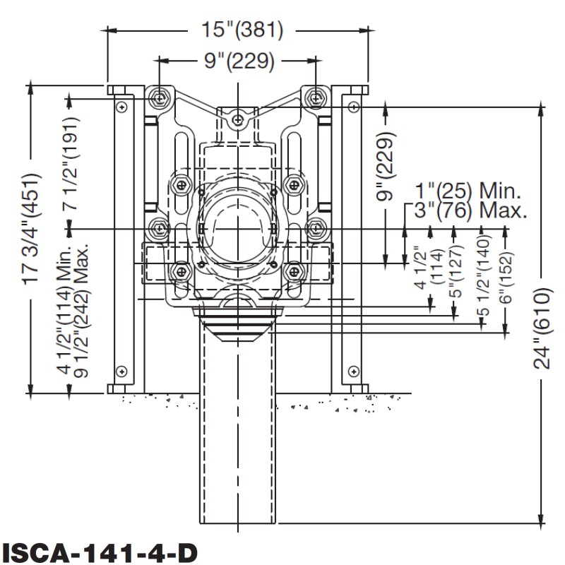 Watts ISCA-141 -4-D - Thin Wall Back-to-Back Double Vertical Water Closet Carrier IMG 3