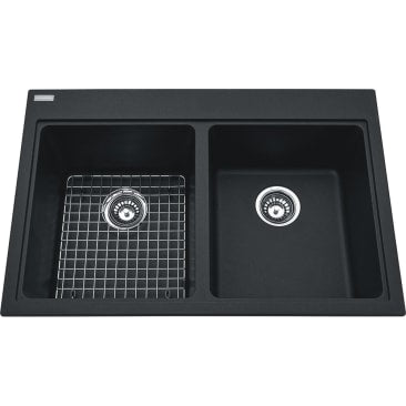 Kindred KIL KGDL2233-9ES GRANITE DROP-IN DOUBLE SINK ESPRESS 1 HOLE