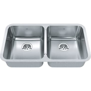 Kindred KIL QDUA1933-8 DOUBLE BOWL UNDERMOUNT SINK STAINLESS STEEL