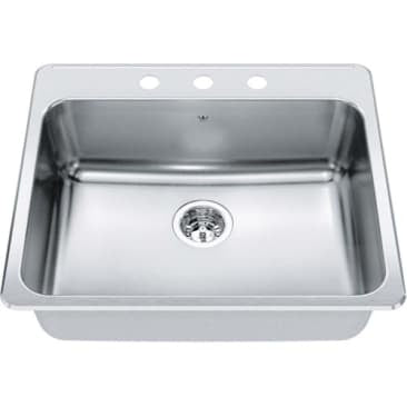 Kindred KIL QSLA2225-8-3 SGL BOWL SINK 3-H