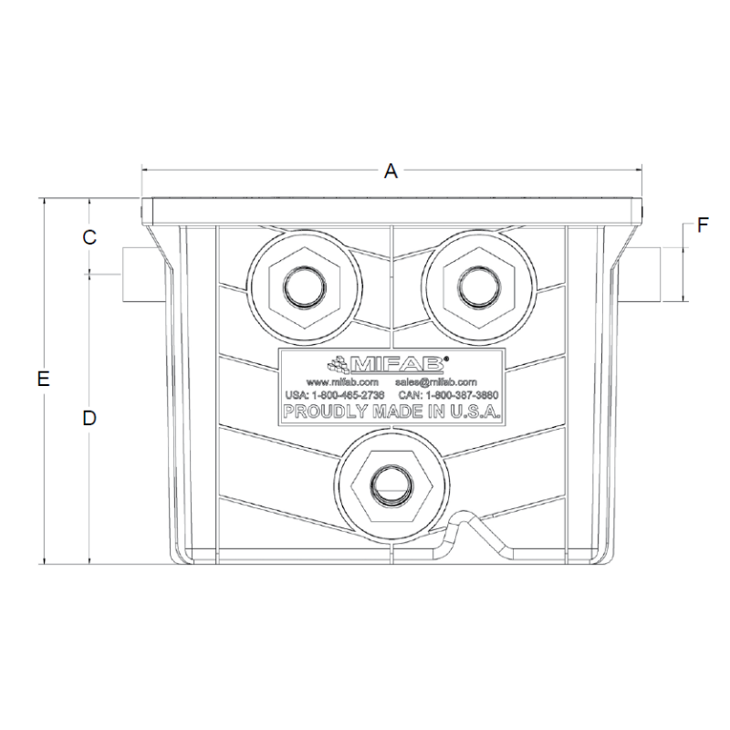 MIFAB Lil-10-O 10 GPM HDPE Oil Interceptor 6.1 Gallon Holding Capacity