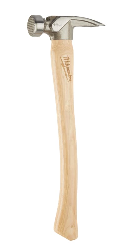 MILWAUKEE 48-22-9419 19OZ MILLED FACE HICKORY WD FRAM HAMMER