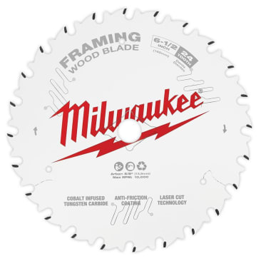 MILWAUKEE 48-40-0620 CIRC SAW BLADE 6-1/2IN 24T FRAMING BL