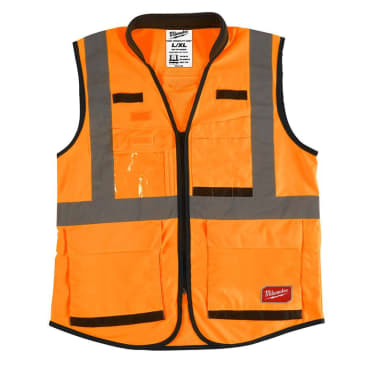 MILWAUKEE 48-73-5092 HIGH VIS ORNG PRFRMNC SAFETY VEST-L/XL