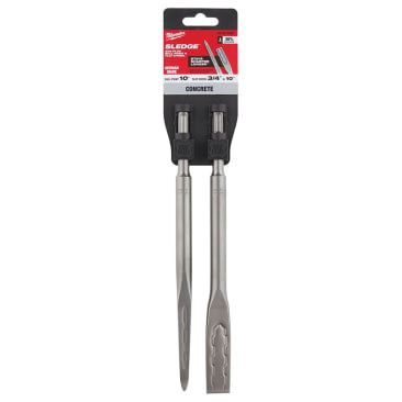 MILWAUKEE 48-62-6080 SLEDGE BULL POINT & FLAT CHISEL 2 PK