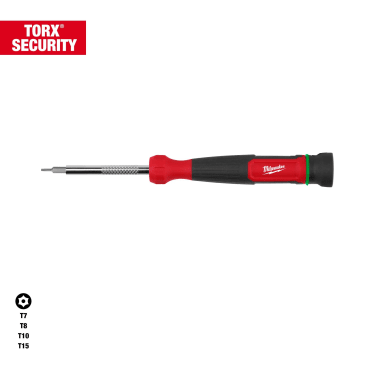 MILWAUKEE 48-22-2931 4-IN-1 TORX SECURITY PRECISION MULTI-BIT SCREWDRIVER