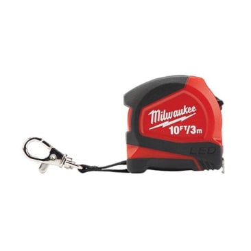 MILWAUKEE 48-22-6601 10FT/3M KEYCHAIN TAPE MEASURE WITH LED