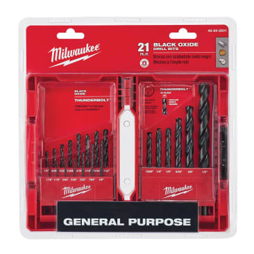 MILWAUKEE 48-89-2801 21PC BLACK OXIDE DRILLING SET