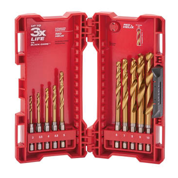 MILWAUKEE 48-89-4859 IMPACT RED HELIX TITANIUM MET DRILL BITS (10 PACK)