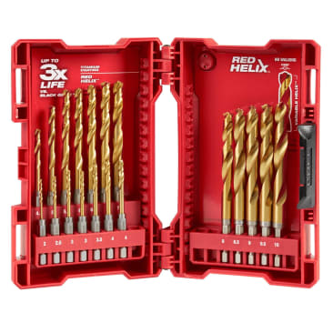 MILWAUKEE 48-89-4860 IMPACT RED HELIX TITANIUM MET DRILL BITS (19 PACK)