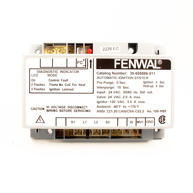 NTI 82058 / 6008205801 Módulo de encendido que incluye encendedor / Encendedor - Fenwal 35-655006-011 - EN STOCK 