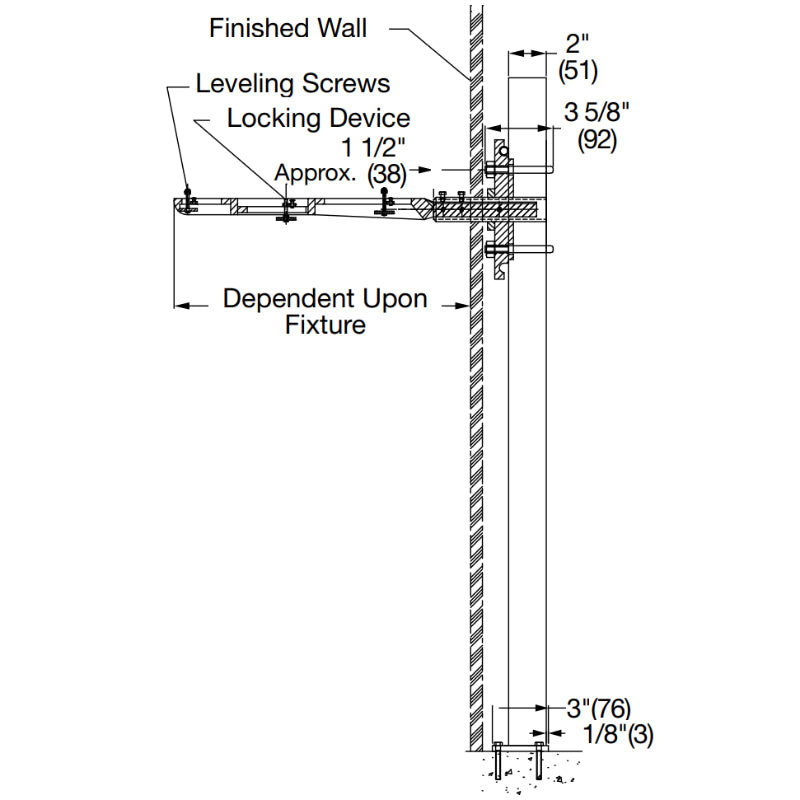 Watts WCA-411 - Floor Mounted Lavatory Carrier with Concealed Arms IMG 3