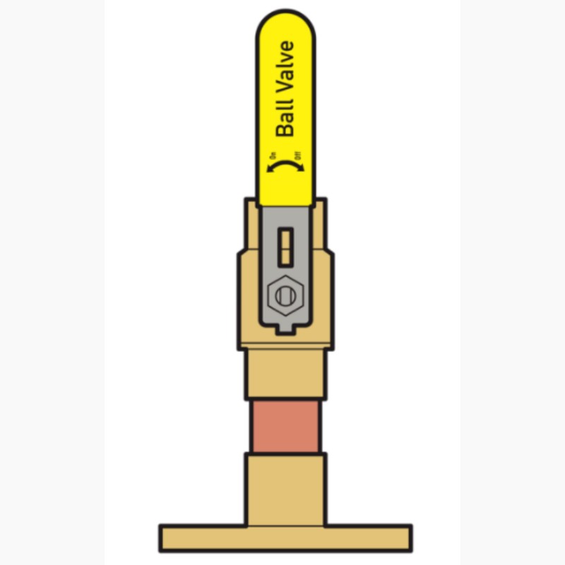 Brida de bomba Webstone IPS x de 1", válvula de bola de latón de puerto completo H-40404HV 