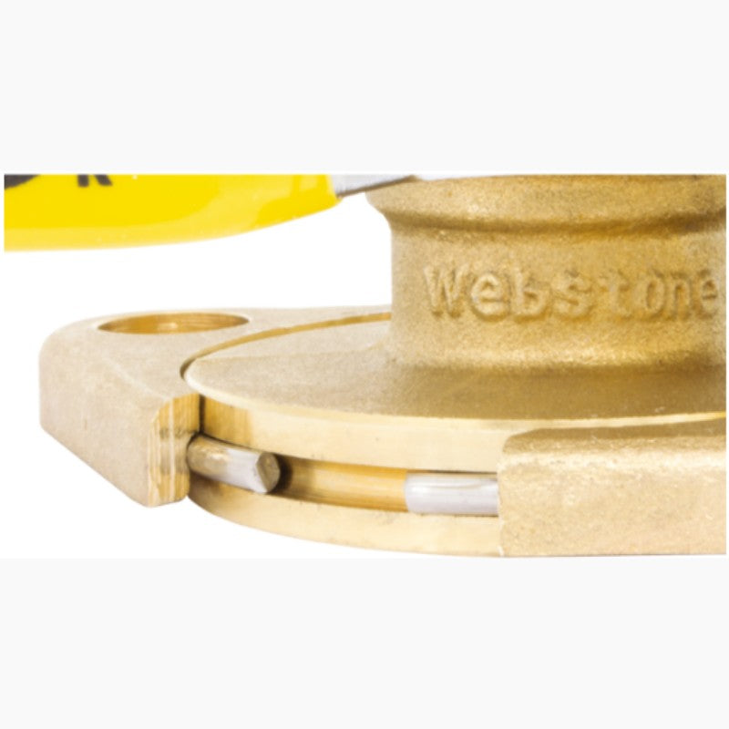 Webstone Válvula de bola de latón de puerto completo con brida de bomba x sudor de 2" H-50407HV 