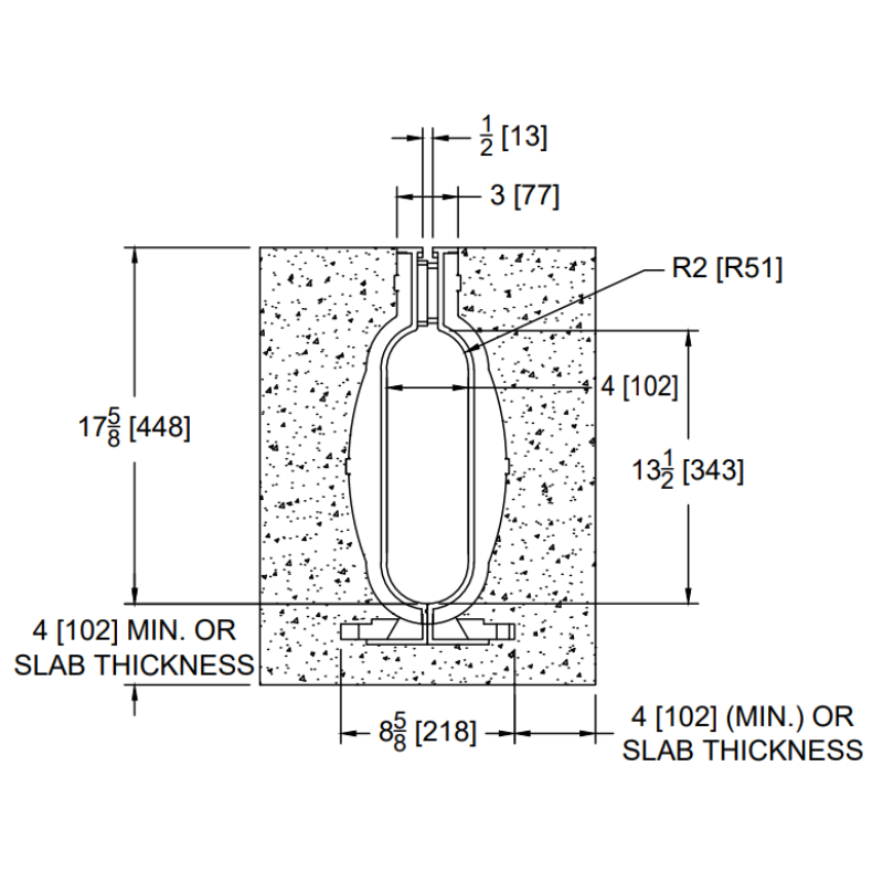 Zurn Z888-8 Slotted Trench Drain for 8" Pipe