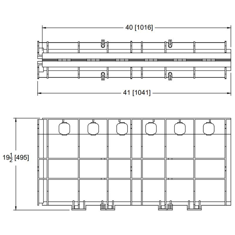 Zurn Z888-8 Slotted Trench Drain for 8" Pipe