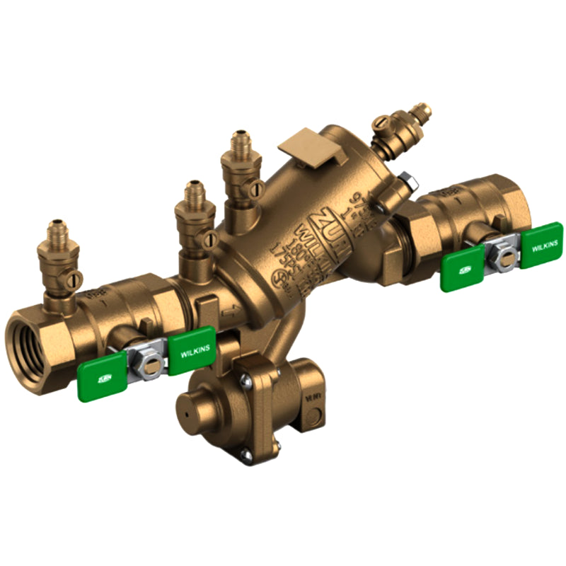 Zurn Wilkins 12-975XL3 1/2" Lead-Free Reduced Pressure Principle Assembly Backflow Preventer, Compact Design and Short Lay Length