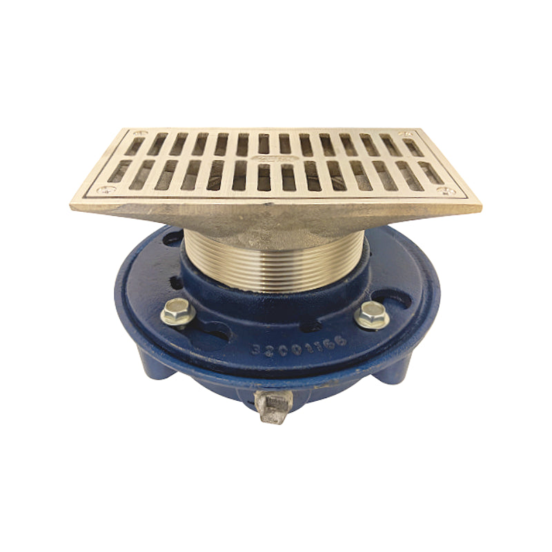 Zurn Z415-21J Floor Drain with 5" x 21" Medium-Duty Rectangular Strainer