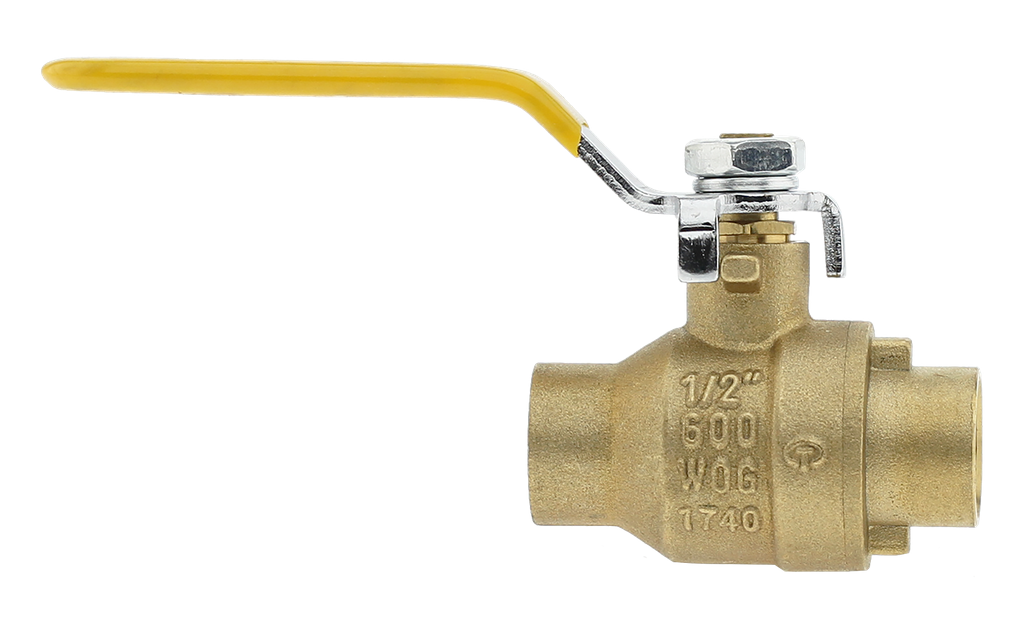 Boshart 0827C-05 1/2" CXC FULL PORT BALL VALVE - 600WOG, NOT FOR POTABLE WATER