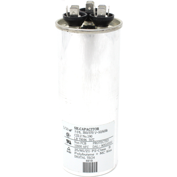 Coleman 02425338700 Dual Round Run Capacitor, 50/5MFD, 370V